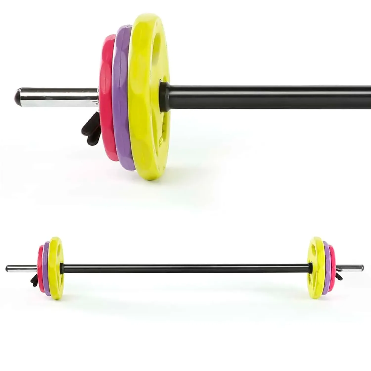 Langhantelstange 140 cm, 30 mm, gummiert, hohl
